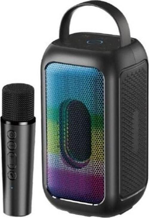 LP121 Rgb Bluetooth USB Aux Fm Radyo Kablosuz Mikrofon Taşınabilir Toplantı Amfisi