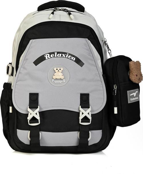 1511 Çok Gözlü Okul ve Günlük Sırt Çantası – Pelüş Aksesuarlı