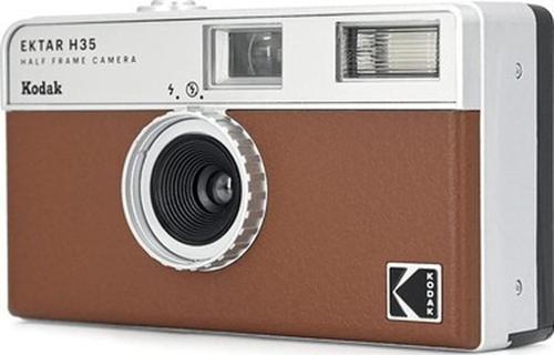 Kodak Ektar H35 Yarım Çerçeve Film Kamera, 35mm, Yeniden Kullanılabilir, Odaklamasız, Hafif, Kullanımı Kolay (Kahverengi) (Film Ve Aaa Pil Dahil Değildir)