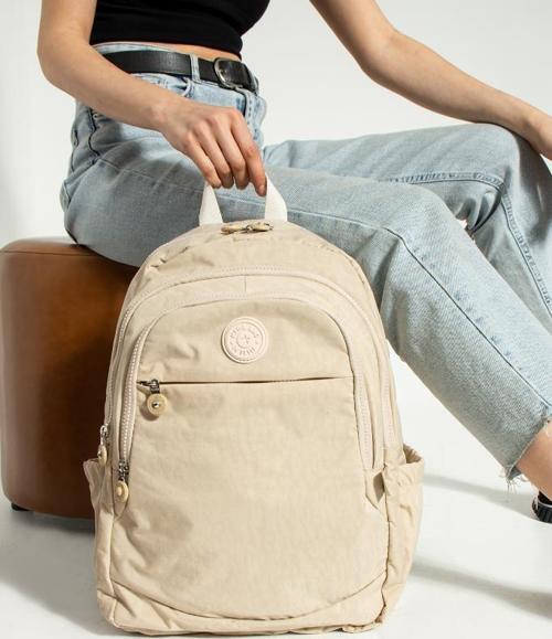 Unisex Okul Çantası Klinkır Kumaş Günlük Sırt Çantası Çok Cepli Hafif Yağmur Geçirmez 38*28 Cm 