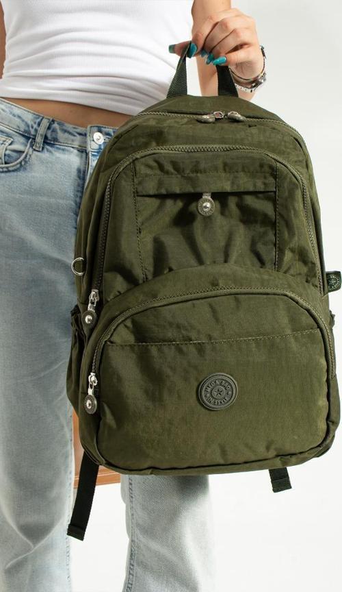 Unisex Okul Çantası Klinkır Kumaş Sırt Çantası Çok Cepli Hafif Yağmur Geçirmez 38*28 Cm 