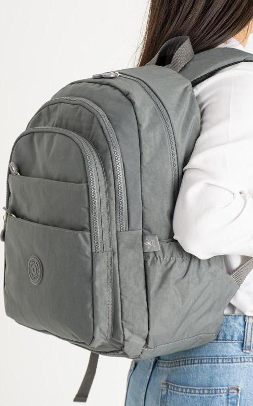Unisex Okul Çantası Klinkır Kumaş Sırt Çantası Çok Cepli Hafif Yağmur Geçirmez 42*30 Cm 