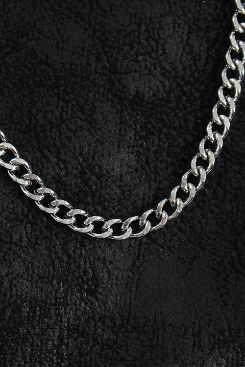 Bakımlı Erkek için Silver Çelik Klasik Zincir Stil Kolye