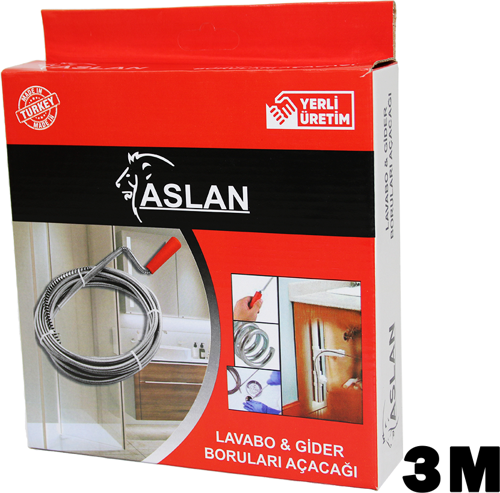 3MT X 6MM SUSTA SPRAL LAVABO - GİDER AÇAR-Findit