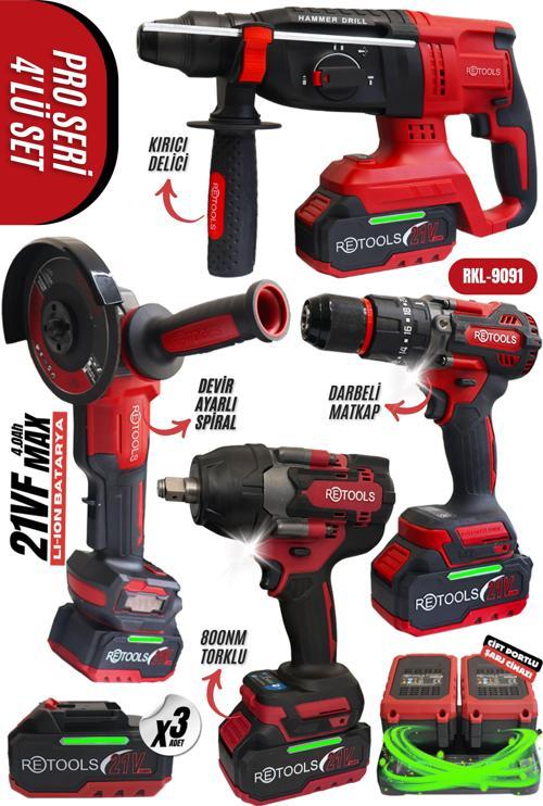YENİ SERİ 4'LÜ SET 800NM TORK GÜCÜ!
