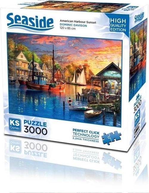 Puzzle 3000 Parça American Harbour Sunset 23023