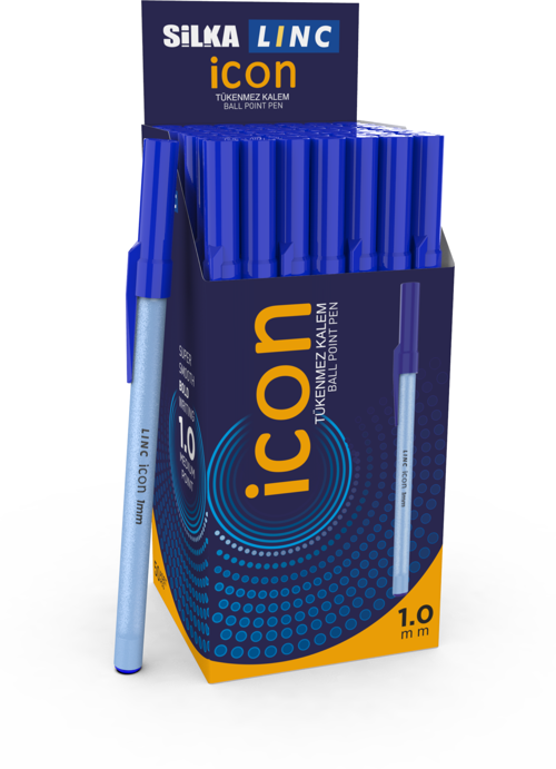 Linc İcon Tükenmez Kalem 1.0 Mm Mavi (50 Li Paket)