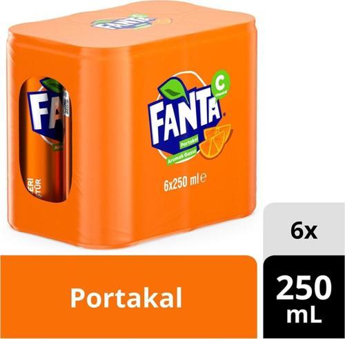 Portakal Aromalı Gazoz 6x250 Ml Kutu