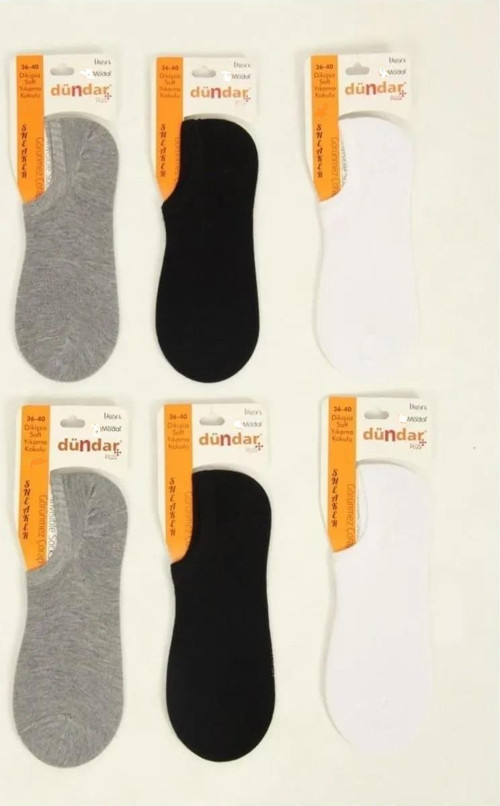 Kadın Modal Plus Sneaker Çorap 6876 - 6 Adet