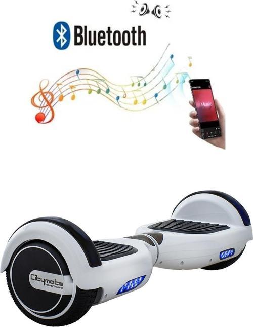 Hoverboard Elektrikli Kaykay Bluetooth Hoparlörlü 6.5 Inch Beyaz