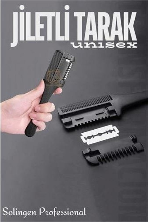 ModaCar Jiletli Tarak Saç İnceltme Saç Kırığı İçin Jiletli Tarak Solingen Professional