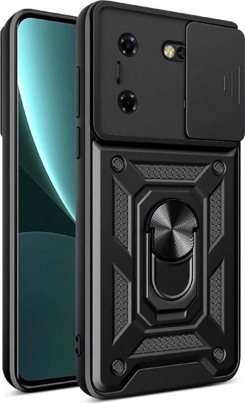 Tecno Pova 5 Uyumlu Kamera Koruma Sürgülü Standlı Tank Kılıf