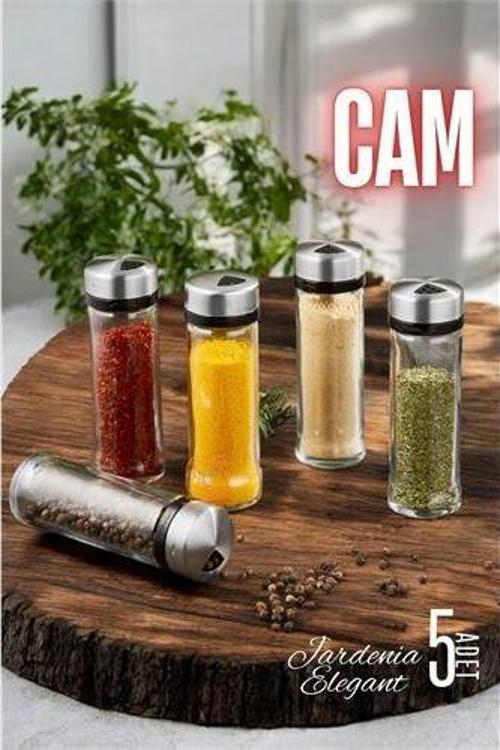 Cam Tuzluk Baharatlık 5 ADET Jardenia Elegant