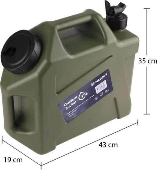 Musluklu Su Bidonu - Madfox Galon Air PE - 19 Litre - Yeşil - 547311