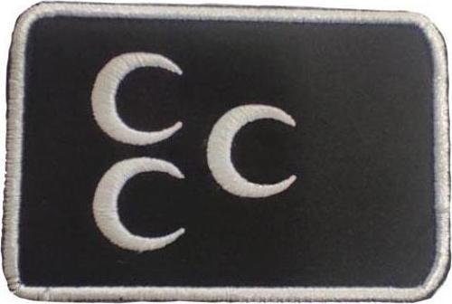 Nakış Patch - Üç Hilal Peç SİYAH-BEYAZ