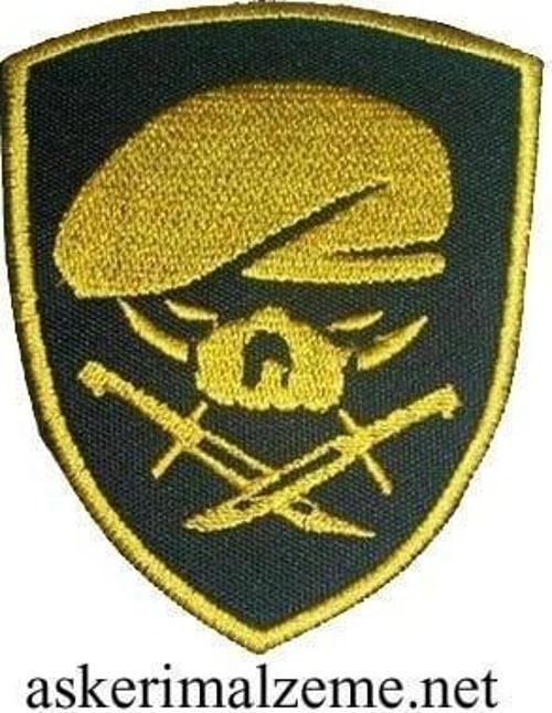 Nakış Patch - Büyük Boy Bere-Bıçak Peç SİYAH-SARI