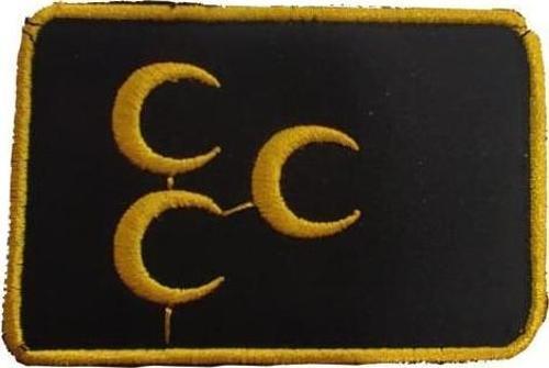 Nakış Patch - Üç Hilal Peç SİYAH-SARI