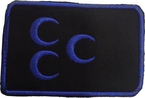 Nakış Patch - Üç Hilal Peç SİYAH-MAVİ