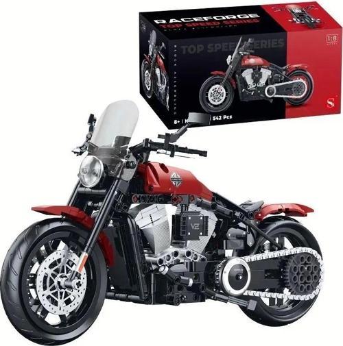 Teknik Motosiklet Yapım Seti 542 parça 1:8 Ölçekli 8+ yaş Model Kiti hediye yapı blok oyuncak seti