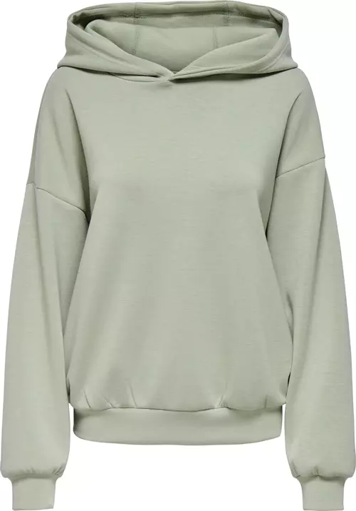 Kadın Kapüşonlu Basic Yeşil Sweatshirt - 15355809