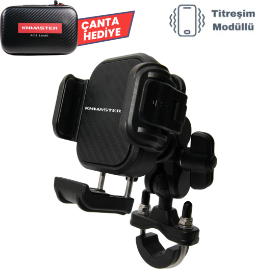  KNMASTER TT-870 Titreşim ve Hırsızlık Önleyici Motosiklet Telefon Tutucu