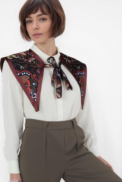 Bohem Stil Etnik Desenli Kadın Omuz Şalı