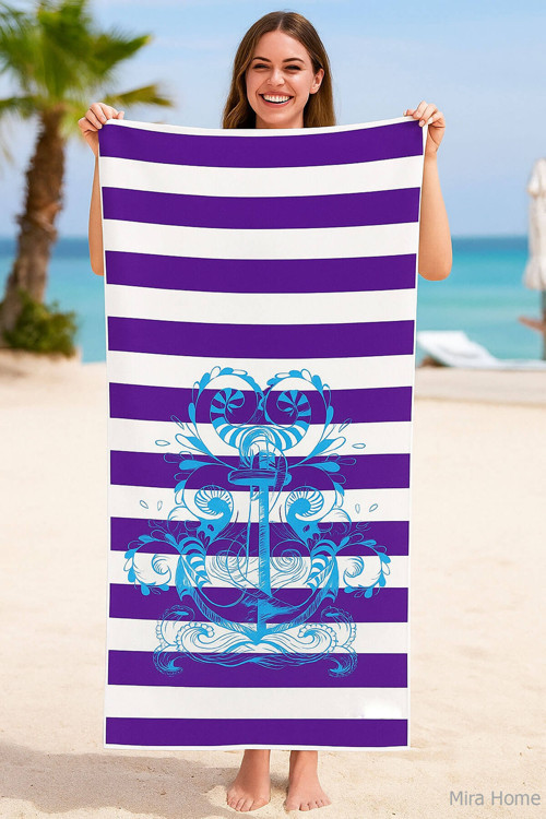 Yetişkin Unisex 70x140 Cm Yaz Desenli Plaj ,Deniz , Banyo Havlusu Ocean