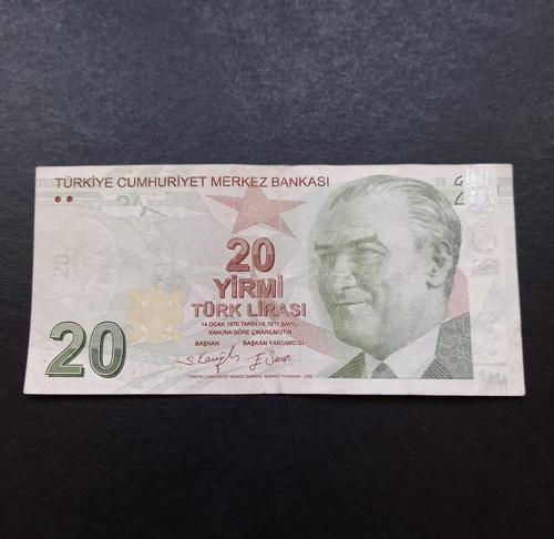 399636882dfda94fde 9.Emisyon Hatalı Basım 20Türk Lirası Nadir Çıkar Kağıt Para