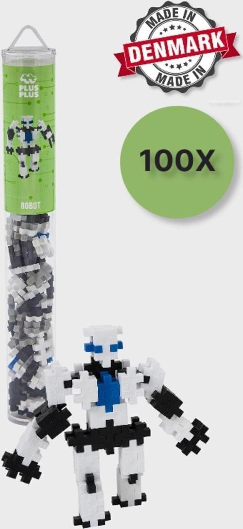 Plus - Plus Minecraft Temalı Silindir Kutuda Robot Lego Yapı Oyuncağı ( 100 Parça ) 4105