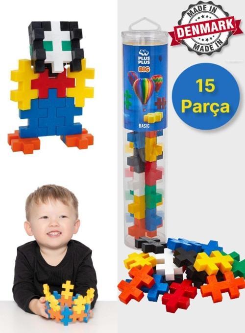 Plus - Plus Minecraft Temalı Silindir Kutuda Big Basic - Büyük Temel Yapı Oyuncağı ( 15 Parça ) 3224