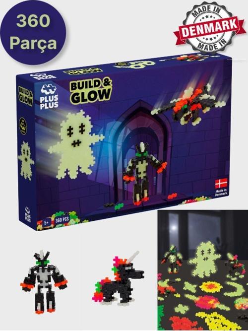 Plus - Plus Minecraft Temalı Kutuda Build And Glow - Glow İn The Dark Lego Yapı Oyuncağı (360Parça)