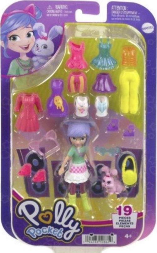 Polly Pocket Fashion Pack - Evcil Hayvanlı Aksesuarlı Moda Kombin Eğlencesi Oyun Seti