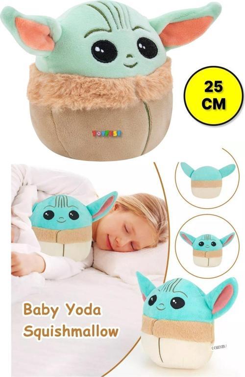 Mandalorian The Child Grogu Baby Yoda Squishmallows Yumuşak Peluş Figür - 25 Cm