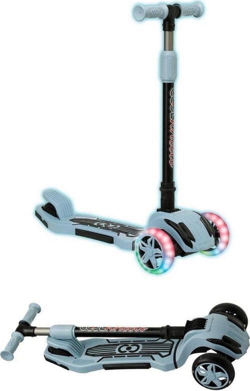 Katlanabilen 3 Tekerlekli Işıklı Mavi Renk Scooter