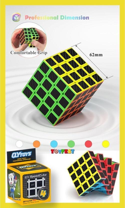 4X4 Fiber Karbon Qy Speed Zeka Küpü Akıl Küpü Rübik Küp