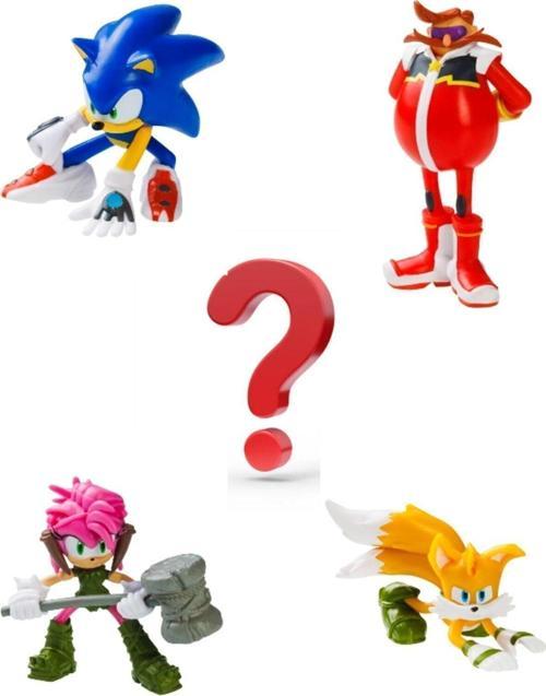Sonic Prime 5 Li Figür Set - Sonic + Tails + Dr. Eggman + Amy Rose + Sürpriz 6.5 Cm