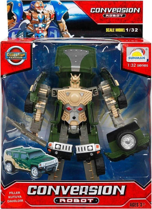 1:32 Sesli Ve Işıklı Dönüşebilen Robot
