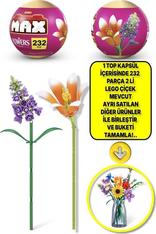 Max Uzun Yapı Blok Setli Çiçekler (Zambak Ve Sümbül) - Lütfen Dikkat 1 Adet Top Paket Gönderiliyor!