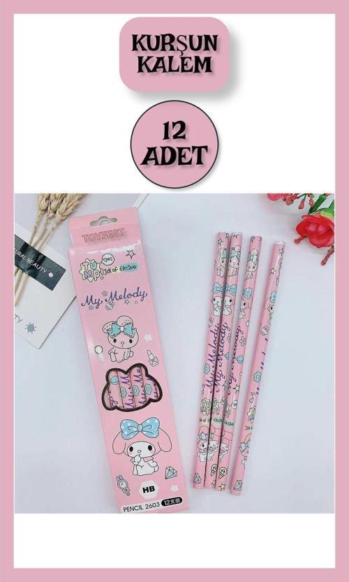 My Melody Anime Figürlü 12 Li Kurşun Kalem Seti - 12 Adet
