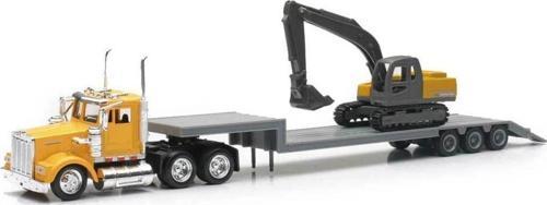 1:43 Long Haul Kenworth Taşıyıcı Tır Ve Ekskavatör