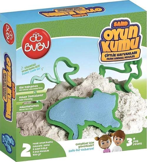Bu-Bu Games Oyun Kumu Ve Çiftlik Hayvan Kalıplı Set 500 Gr