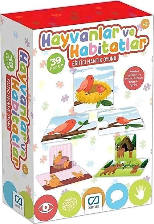 Ca Hayvanlar Ve Habitatlar Eğitici Mantık Oyunu 39 Parça 5149