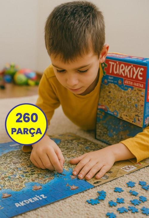 260 Parçalı Türkiye Kültür Haritası Eğitici Puzzle Yapboz