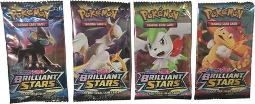 Pokemon Booster Oyun Kartı Sword&Shield Brilliant Stars 4'Lü Paket