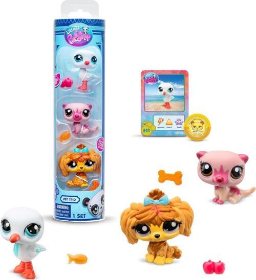 Littlest Pet Shop Minişler 3’Lü Figür Seti S2 - Su Samuru – Martı – Köpek - 5 Cm  Minişler