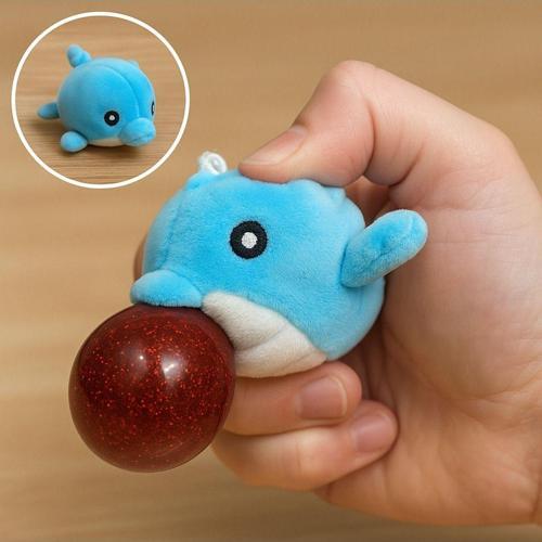 Plush Bubble Yumuşak Baloncuklu Asorti Hayvanlar - Sıkınca Ağızdan Balon Çıkıyor Seri Model 17