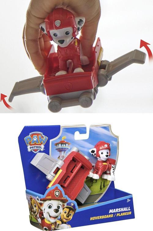 Paw Patrol: Action Pups Marshall Aksiyon Figürü Ve Katlanabilir Kanatlı Hoverboard Uçağı - 5 Cm
