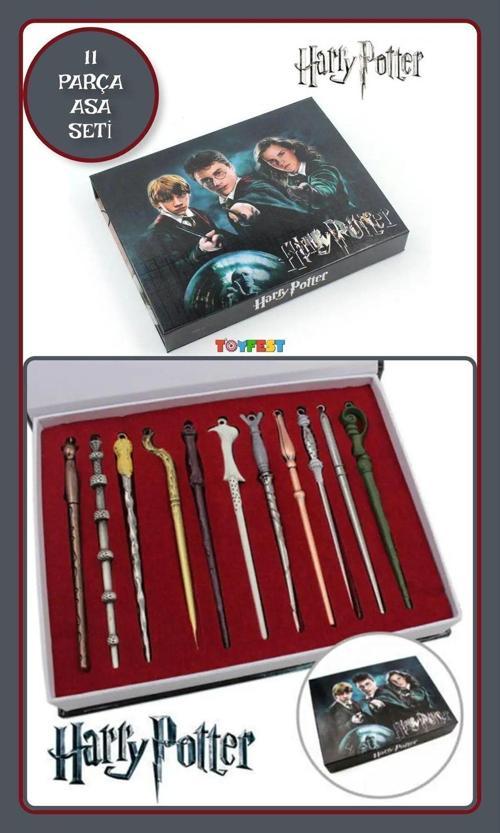Harry Potter Figürlü Özel Kutulu Metal Çok Çeşitli Asa Sihirli Değnek Seti