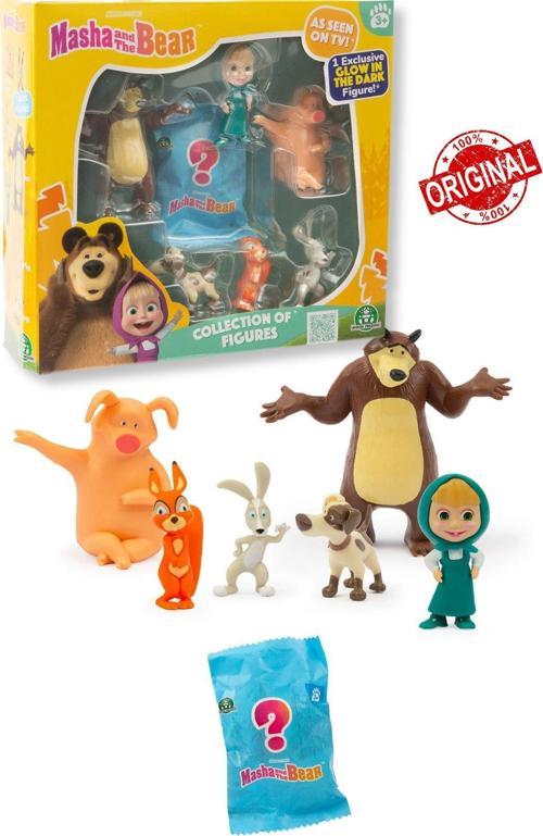 Masha Ve Koca Ayı 6Lı Figür Set Ve 1 Sürpriz Figür