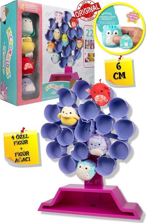 Micromallows Squishmallows Mini Yumuşak Peluş Oyuncak 4 Lü Özel Figür Ve Mega Sergi Seti - 6 Cm